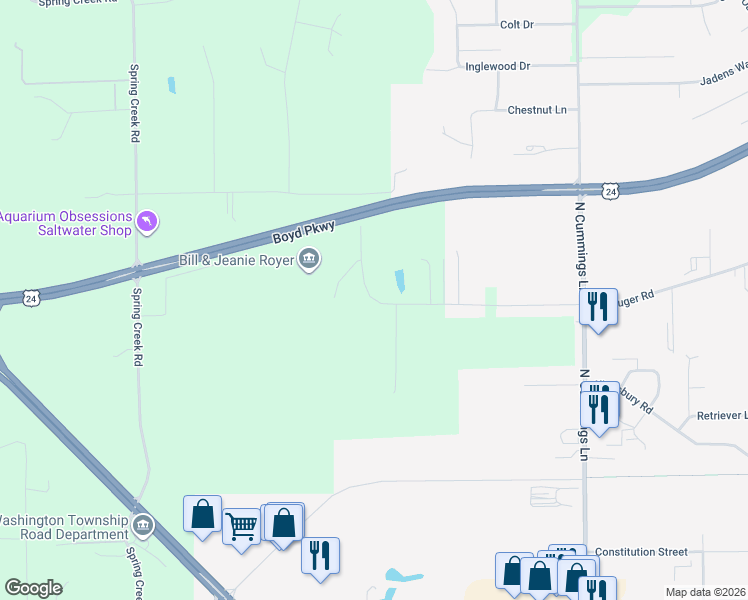 map of restaurants, bars, coffee shops, grocery stores, and more near 1972-1990 West Cruger Road in Washington