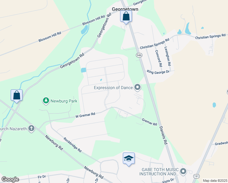 map of restaurants, bars, coffee shops, grocery stores, and more near 4445 Whitetail Drive in Nazareth