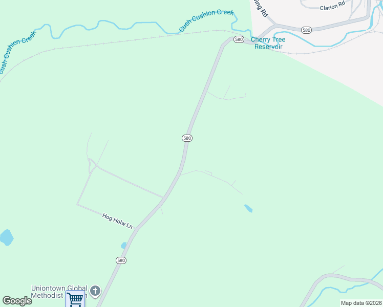 map of restaurants, bars, coffee shops, grocery stores, and more near 8718 Pennsylvania 580 in Cherry Tree