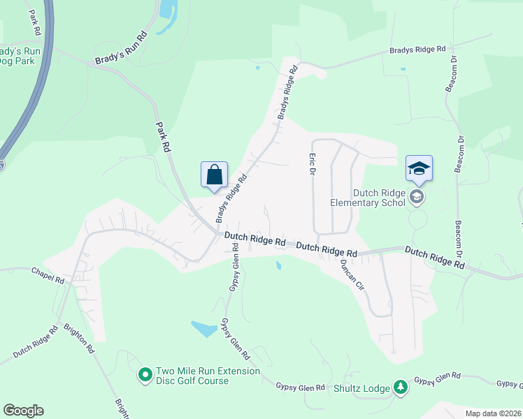 map of restaurants, bars, coffee shops, grocery stores, and more near 115 Logan Dr in Beaver