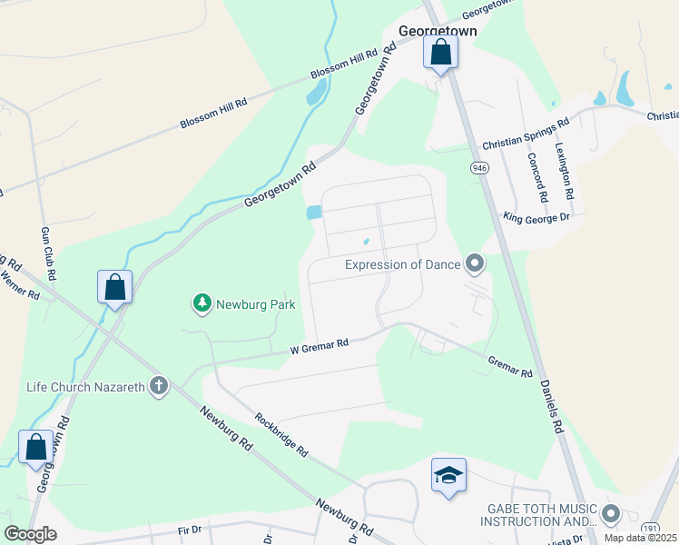 map of restaurants, bars, coffee shops, grocery stores, and more near 4488 Whitetail Drive in Nazareth
