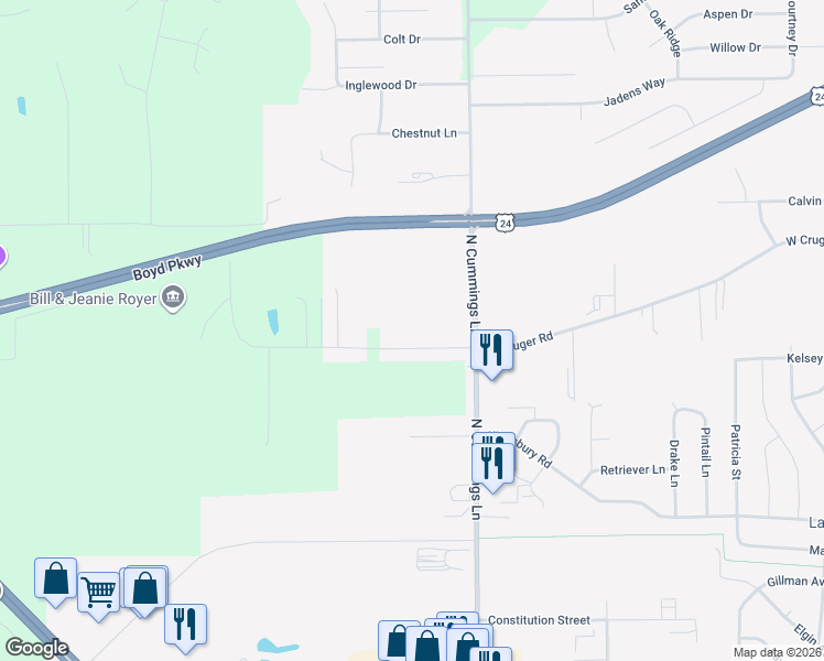 map of restaurants, bars, coffee shops, grocery stores, and more near 1932-1938 West Cruger Road in Washington