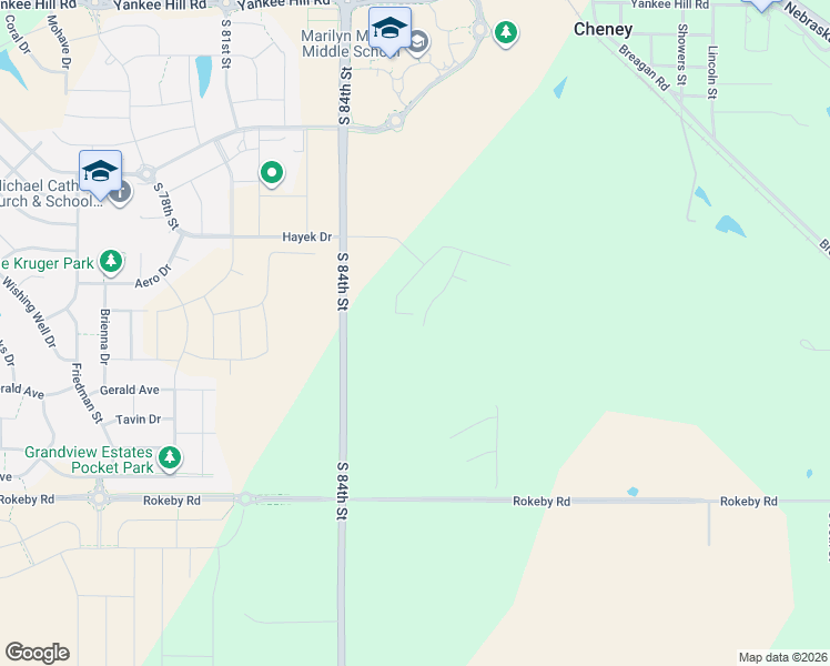 map of restaurants, bars, coffee shops, grocery stores, and more near 9522-9666 South 84th Street in Lincoln