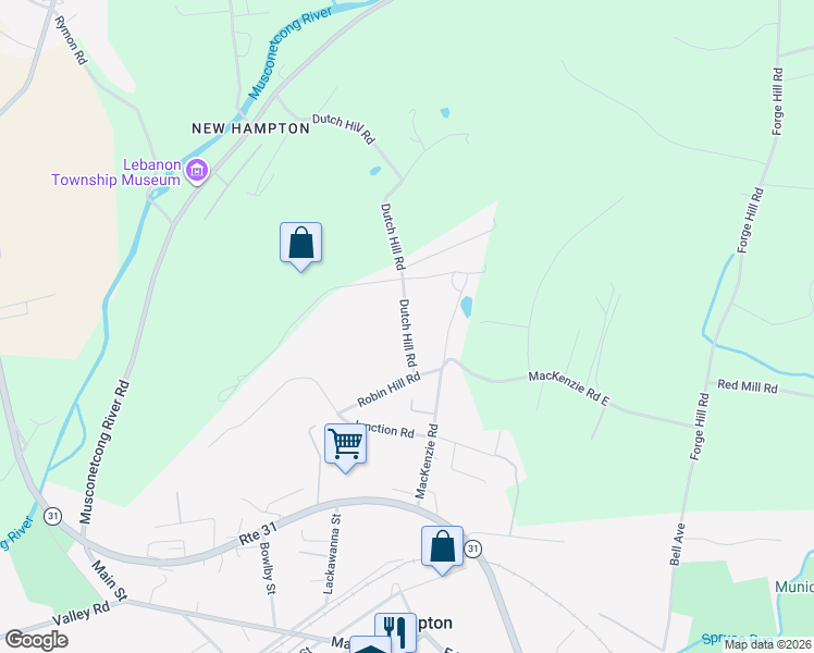 map of restaurants, bars, coffee shops, grocery stores, and more near 2-30 Dutch Hill Road in Hampton