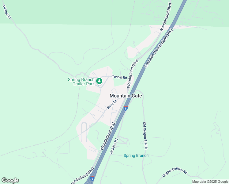 map of restaurants, bars, coffee shops, grocery stores, and more near 14754 Wonderland Boulevard in Redding