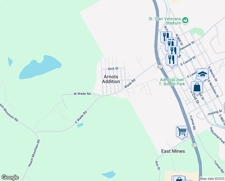 map of restaurants, bars, coffee shops, grocery stores, and more near 113 Broad Street in Saint Clair