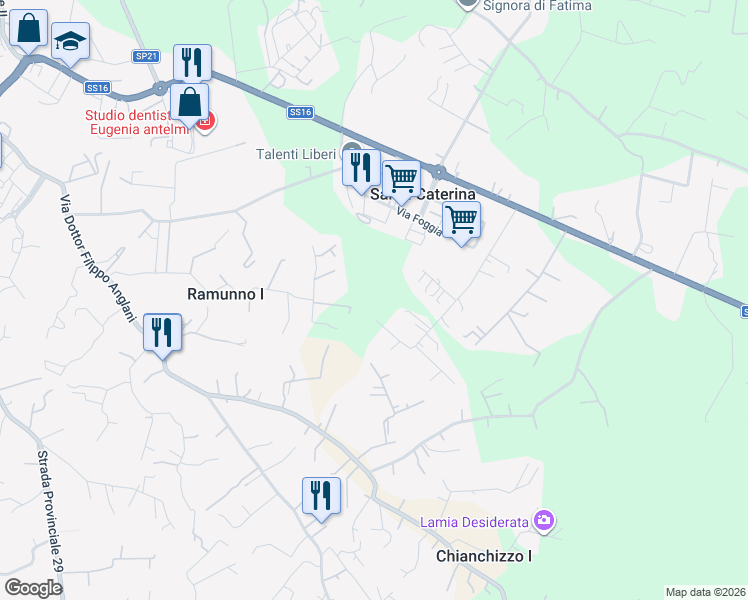 map of restaurants, bars, coffee shops, grocery stores, and more near in Province of Brindisi
