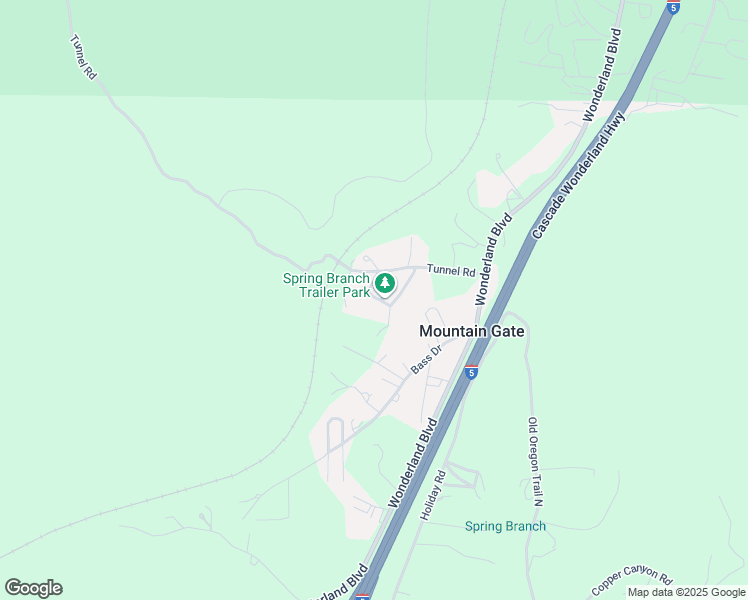 map of restaurants, bars, coffee shops, grocery stores, and more near 19555 Tunnel Road in Redding
