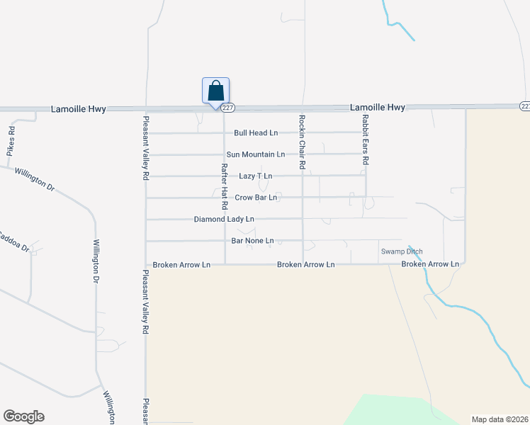 map of restaurants, bars, coffee shops, grocery stores, and more near 245 Diamond Lady Lane in Spring Creek