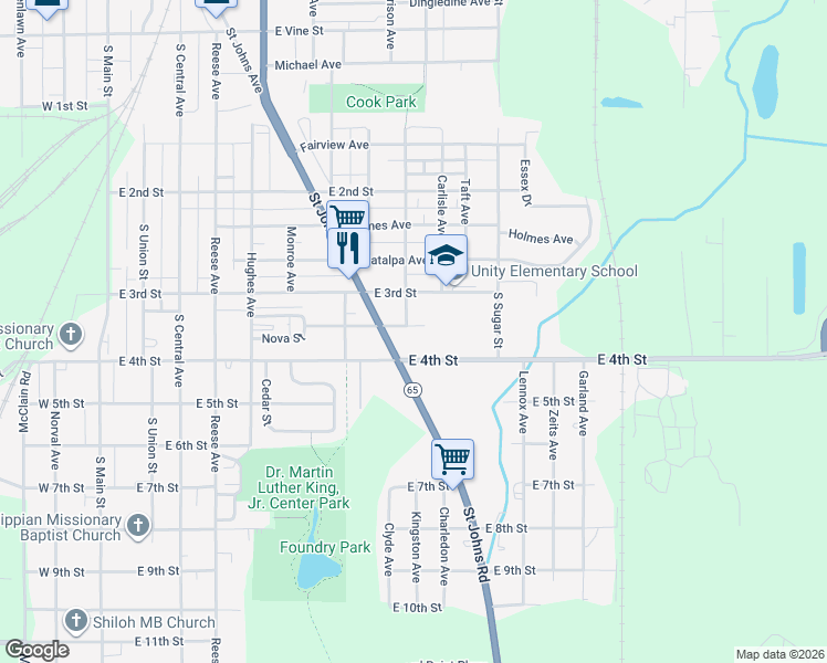 map of restaurants, bars, coffee shops, grocery stores, and more near 812 Hope Street in Lima