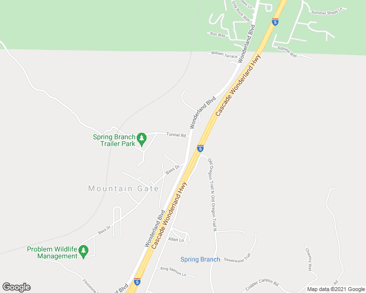 map of restaurants, bars, coffee shops, grocery stores, and more near 14754 Wonderland Boulevard in Redding