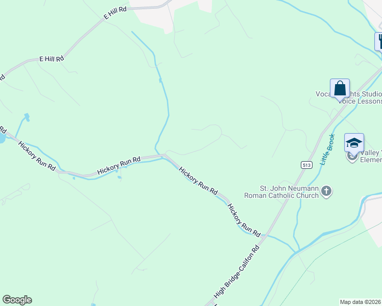 map of restaurants, bars, coffee shops, grocery stores, and more near 2 Elk Ridge Road in Califon