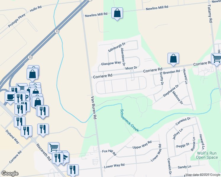 map of restaurants, bars, coffee shops, grocery stores, and more near 12 Kent Lane in Easton