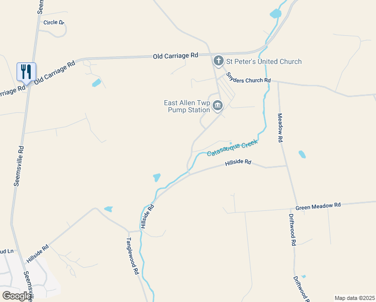 map of restaurants, bars, coffee shops, grocery stores, and more near 7925 Valley View Road in Northampton