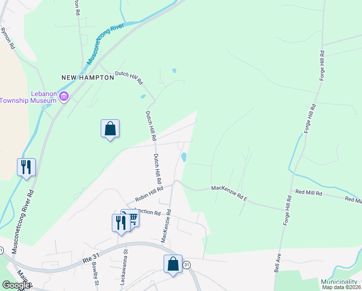 map of restaurants, bars, coffee shops, grocery stores, and more near 2 Dutch Hill Road in Hampton