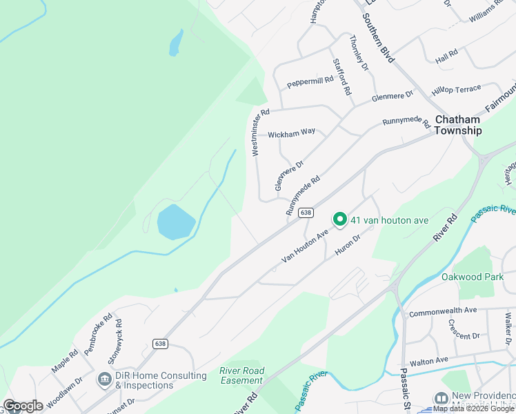 map of restaurants, bars, coffee shops, grocery stores, and more near 16 Tanglewood Lane in Chatham Township