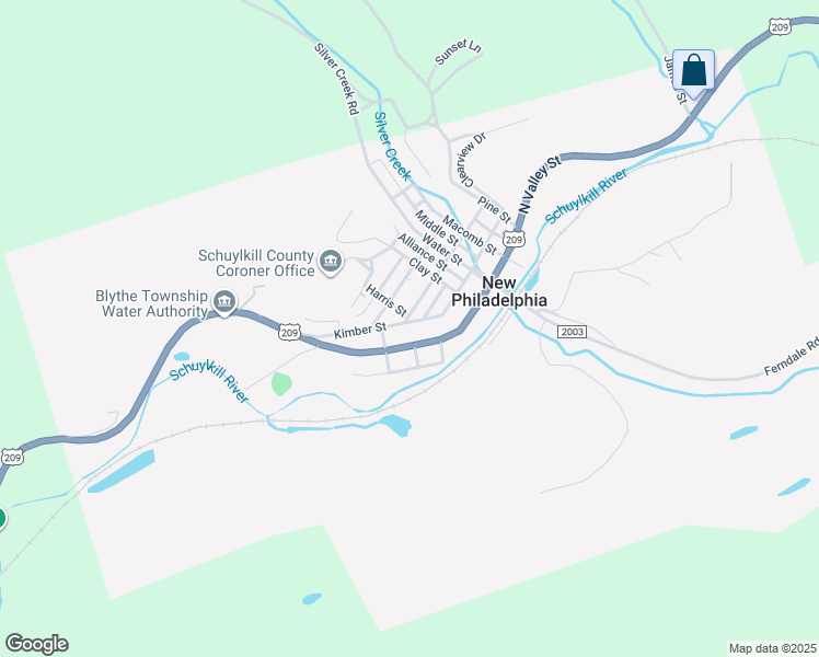 map of restaurants, bars, coffee shops, grocery stores, and more near 112 Lombard Street in New Philadelphia