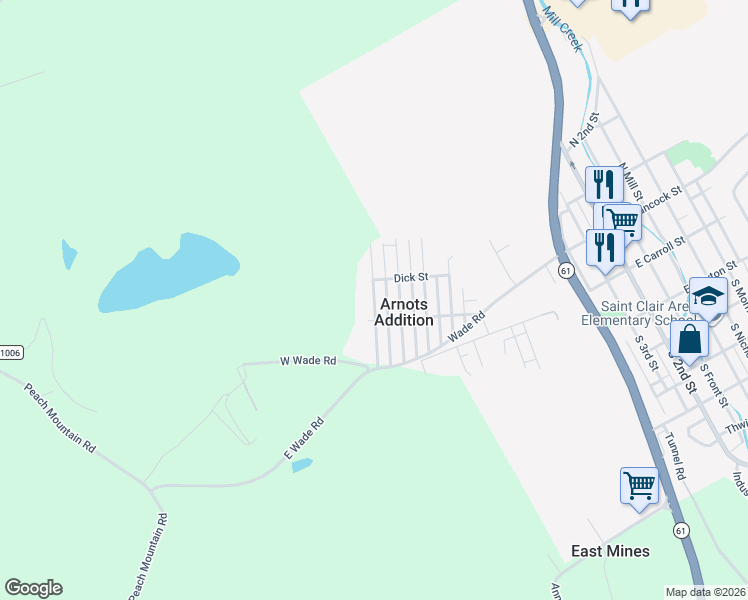 map of restaurants, bars, coffee shops, grocery stores, and more near 230 Chestnut Street in Saint Clair