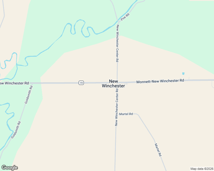 map of restaurants, bars, coffee shops, grocery stores, and more near 3971 Monnett-New Winchester Road in Bucyrus