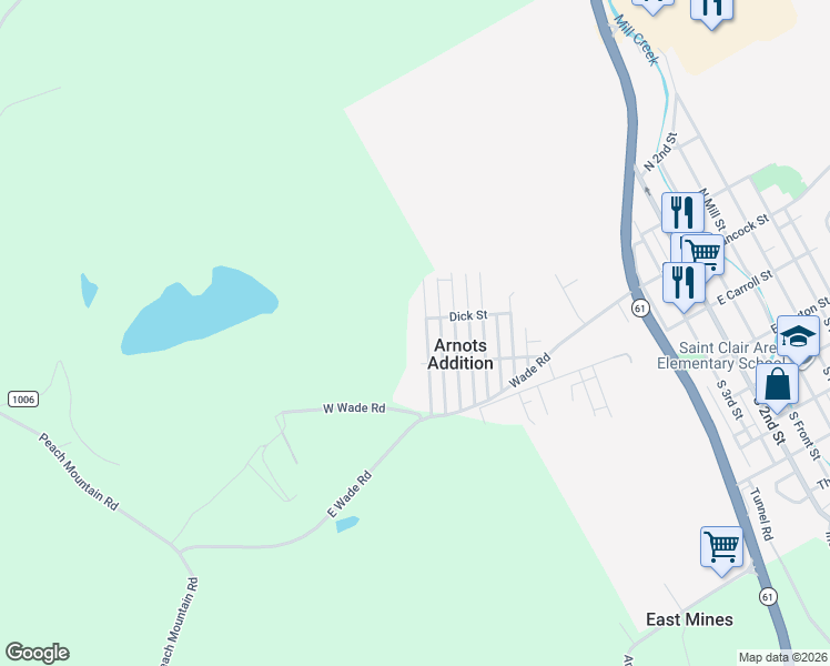 map of restaurants, bars, coffee shops, grocery stores, and more near 230 Chestnut Street in Saint Clair