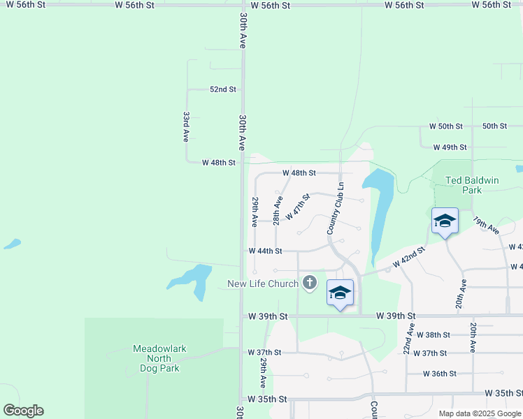 map of restaurants, bars, coffee shops, grocery stores, and more near 4712 29th Avenue in Kearney