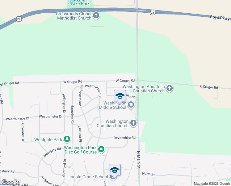 map of restaurants, bars, coffee shops, grocery stores, and more near 207 Easy Street in Washington