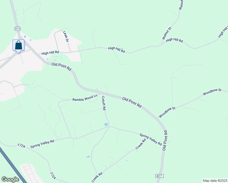 map of restaurants, bars, coffee shops, grocery stores, and more near 3063 Old Post Road in Slatington