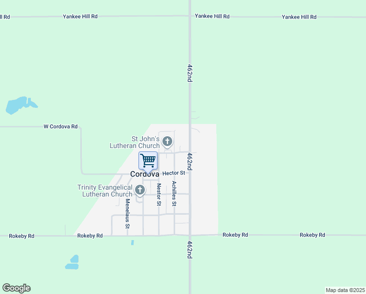 map of restaurants, bars, coffee shops, grocery stores, and more near 110 Paris Street in Cordova