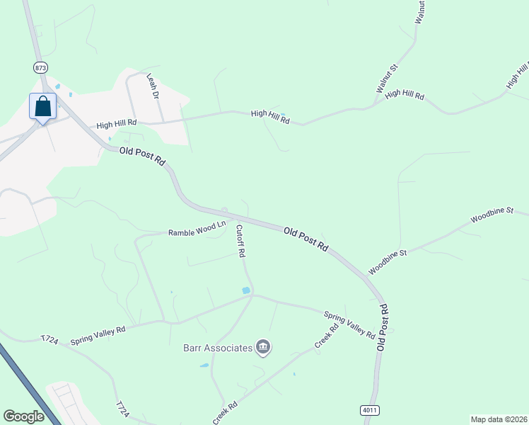 map of restaurants, bars, coffee shops, grocery stores, and more near 3063 Old Post Road in Slatington