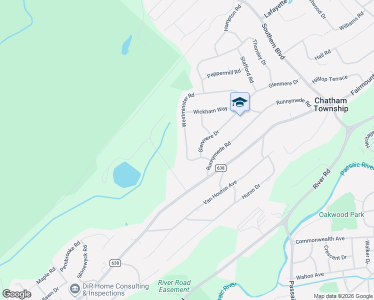 map of restaurants, bars, coffee shops, grocery stores, and more near 114 Westminster Road in Chatham Township