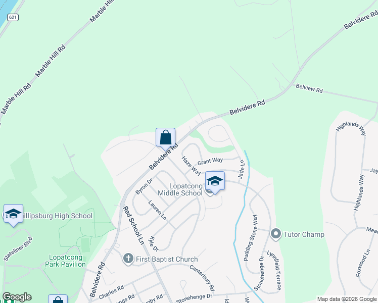 map of restaurants, bars, coffee shops, grocery stores, and more near 38 Haze Way in Phillipsburg