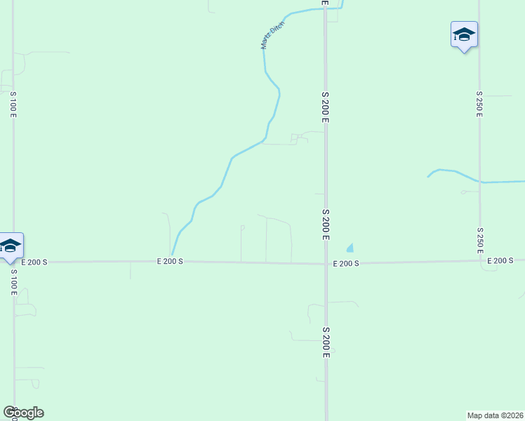 map of restaurants, bars, coffee shops, grocery stores, and more near 1821 East 200 South in Monroe