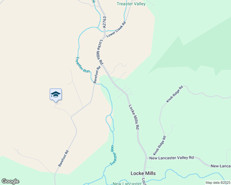 map of restaurants, bars, coffee shops, grocery stores, and more near 447 Locke Mills Road in Milroy