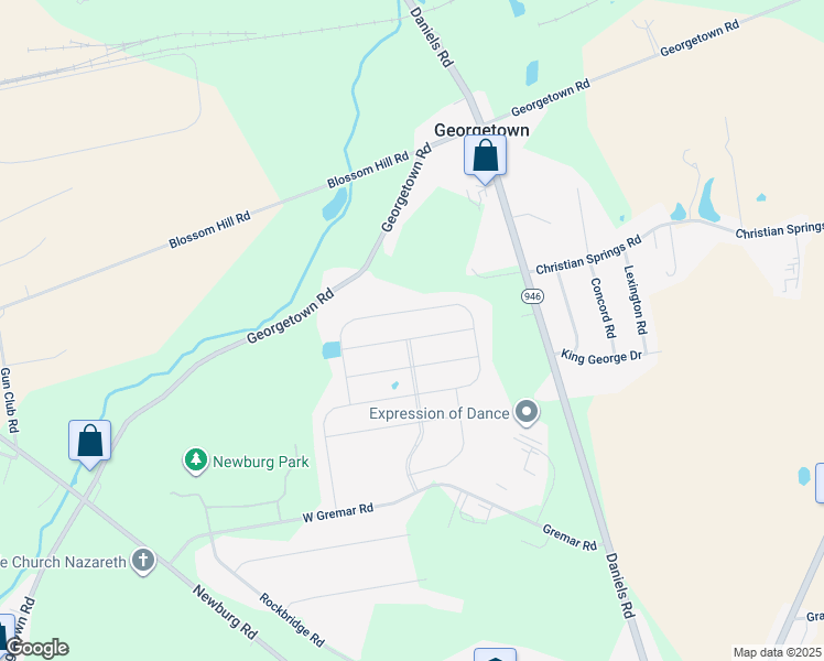 map of restaurants, bars, coffee shops, grocery stores, and more near 3548 Sweetgum Drive in Nazareth