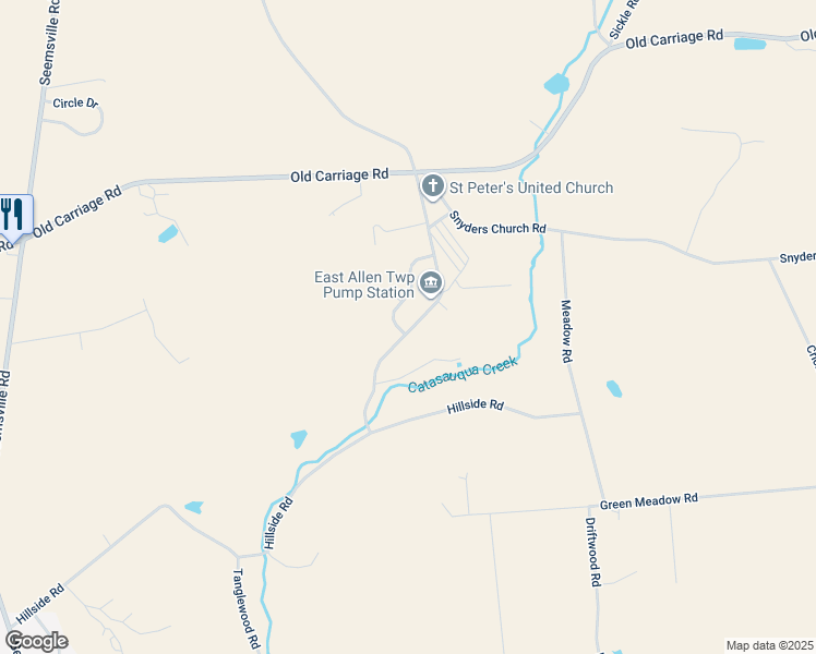map of restaurants, bars, coffee shops, grocery stores, and more near 8003 Valley View Road in Northampton