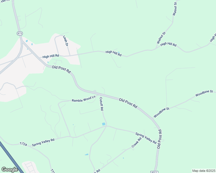 map of restaurants, bars, coffee shops, grocery stores, and more near 3078 Old Post Road in Slatington
