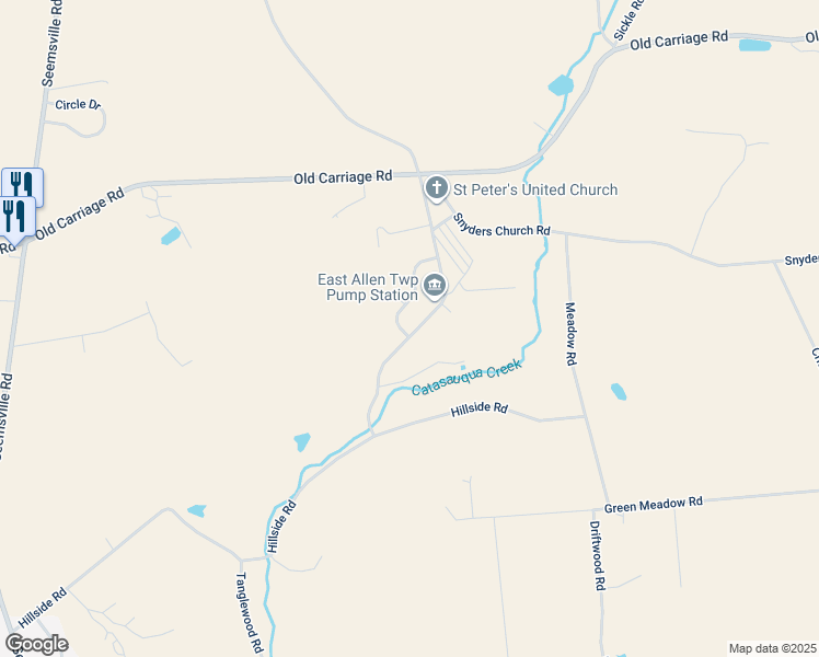 map of restaurants, bars, coffee shops, grocery stores, and more near 8003 Valley View Road in Northampton