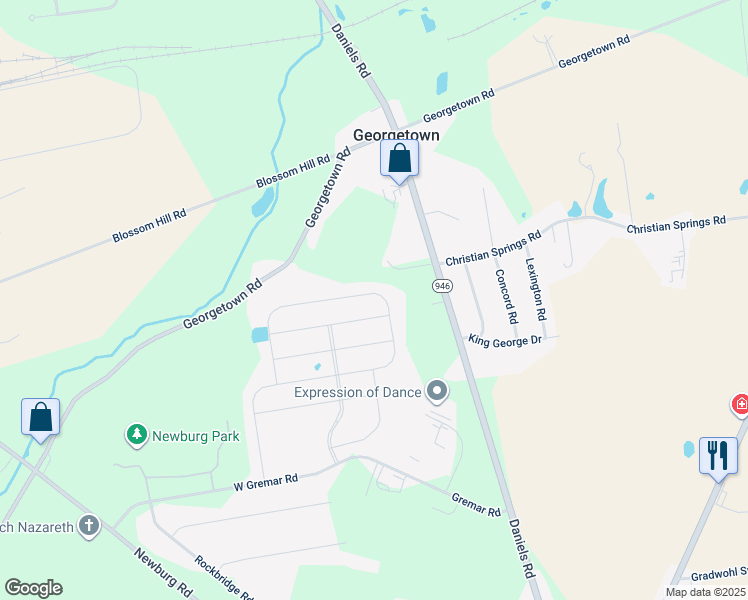 map of restaurants, bars, coffee shops, grocery stores, and more near 4376 Beech Drive in Nazareth