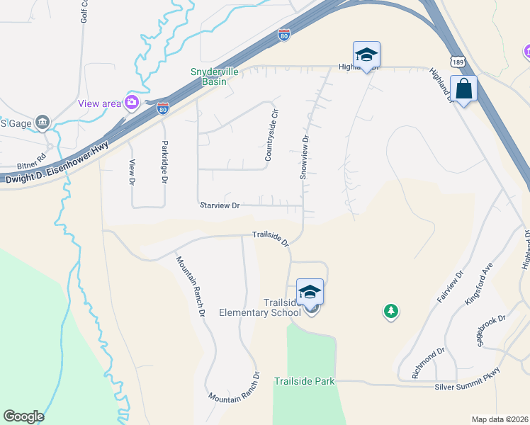 map of restaurants, bars, coffee shops, grocery stores, and more near 260 Starview Drive in Park City