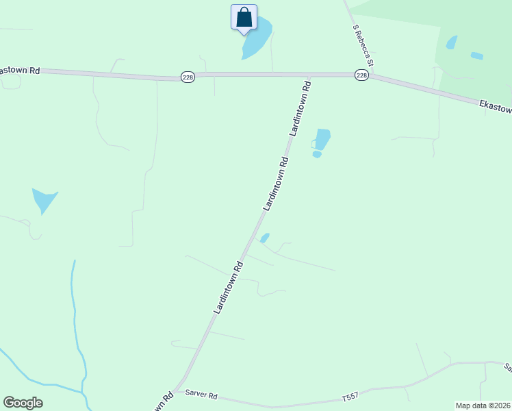 map of restaurants, bars, coffee shops, grocery stores, and more near 149 Lardintown Road in Sarver