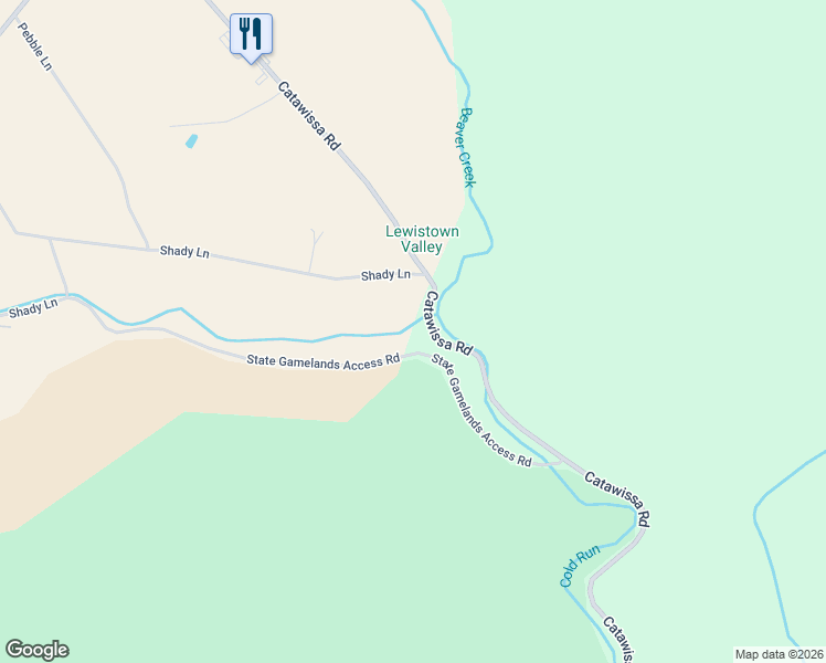 map of restaurants, bars, coffee shops, grocery stores, and more near 634 Catawissa Road in Tamaqua