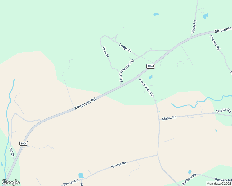 map of restaurants, bars, coffee shops, grocery stores, and more near 6262 Mountain Road in Germansville