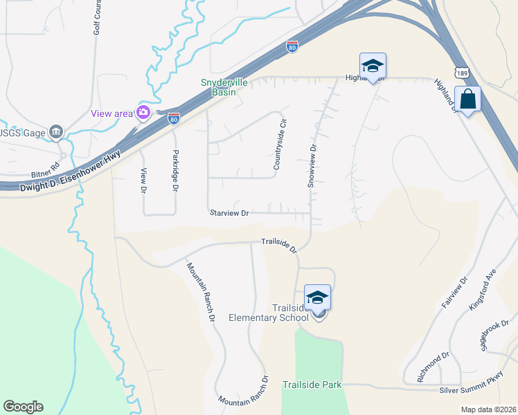 map of restaurants, bars, coffee shops, grocery stores, and more near 235 Starview Drive in Park City