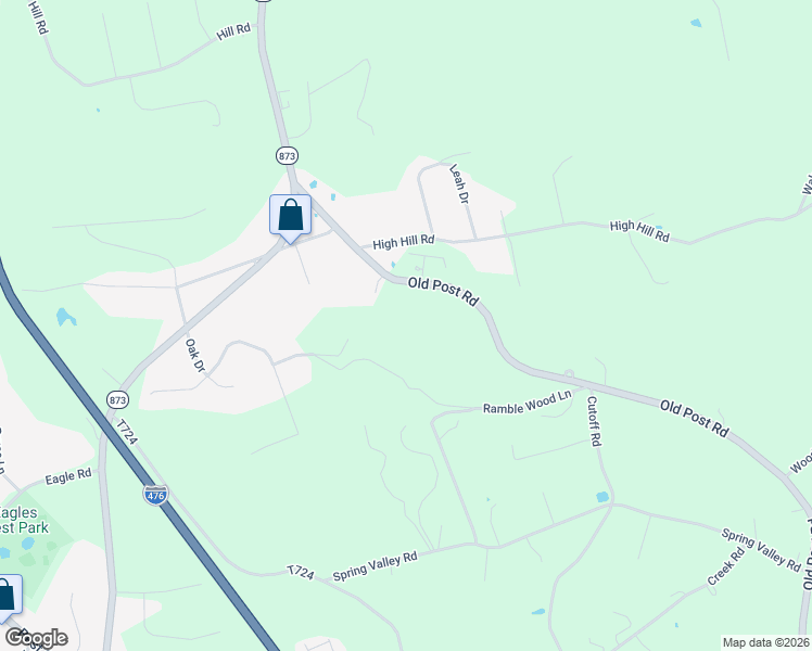 map of restaurants, bars, coffee shops, grocery stores, and more near 3611 Rip Court in Slatington