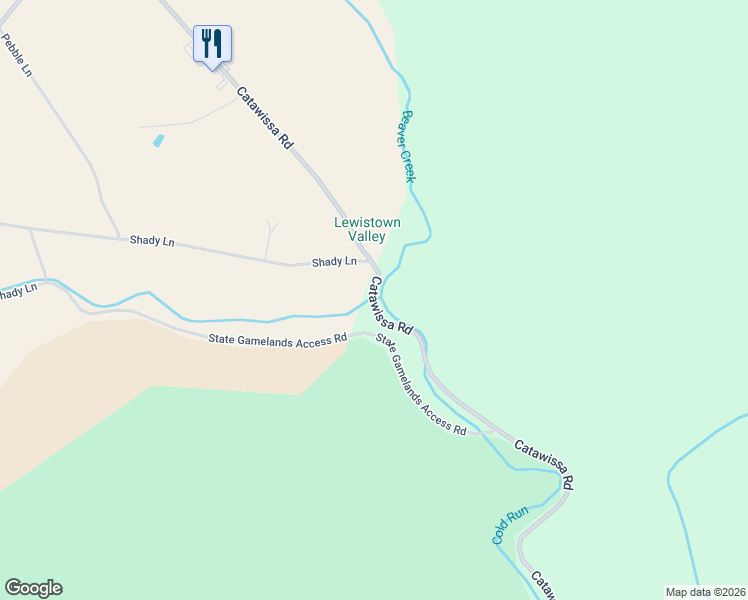 map of restaurants, bars, coffee shops, grocery stores, and more near 634 Catawissa Road in Tamaqua