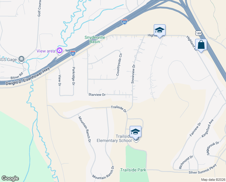 map of restaurants, bars, coffee shops, grocery stores, and more near 235 Starview Drive in Park City