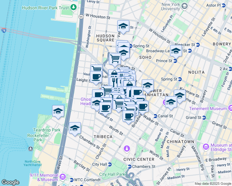Map Of Restaurants Bars Coffee Shops Grocery Stores And More Near 6 Map Of Restaurants Bars Coffee Shops Grocery Stores And More Near 6
