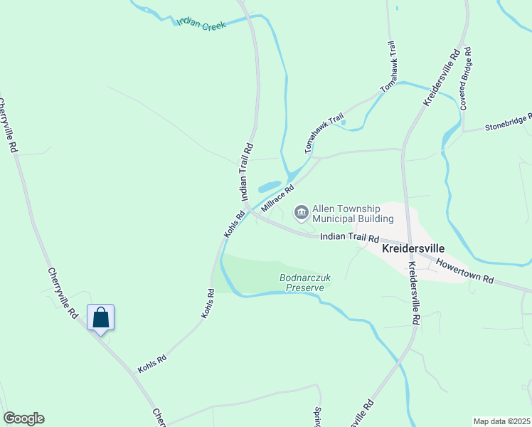 map of restaurants, bars, coffee shops, grocery stores, and more near 501 Millrace Road in Northampton