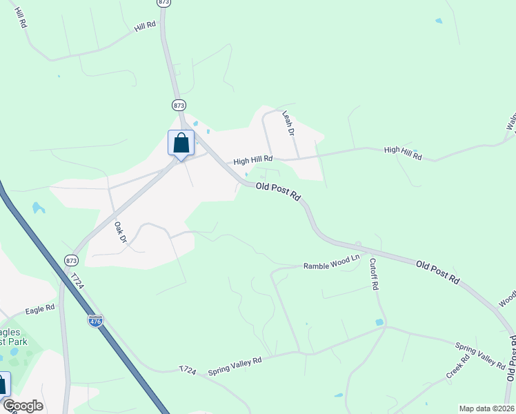 map of restaurants, bars, coffee shops, grocery stores, and more near 3611 Rip Court in Slatington