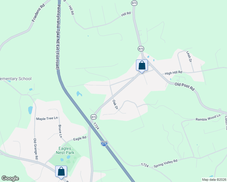 map of restaurants, bars, coffee shops, grocery stores, and more near in Lehigh County